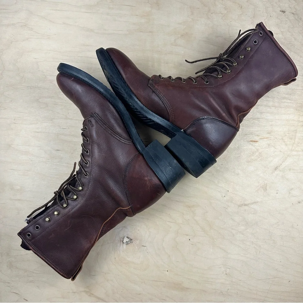 Double H Dark Brown Leather Boots